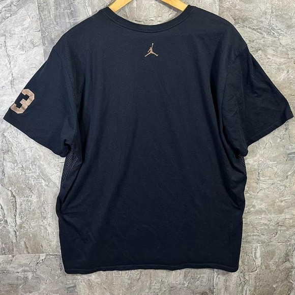 Air Jordan Black and gold graphic tee with a big cat face Men's 2XL Dri fit  #23 - Picture 5 of 5